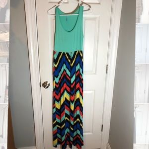 Chevron Maxi Dress